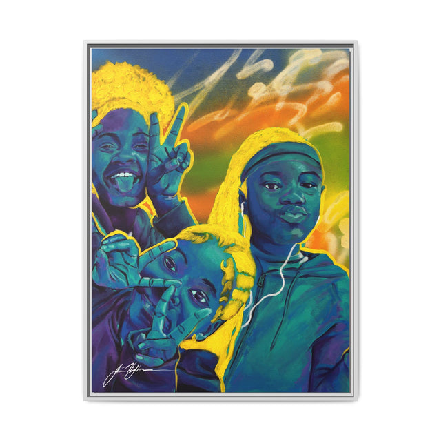 Self Peace and Joy - Framed Canvas Print