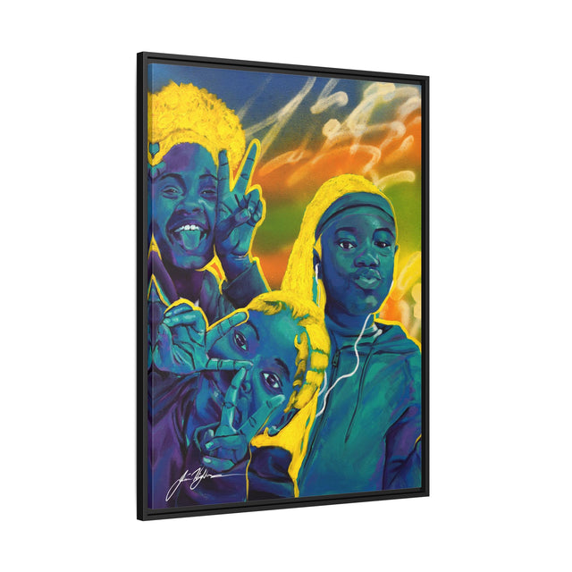 Self Peace and Joy - Framed Canvas Print