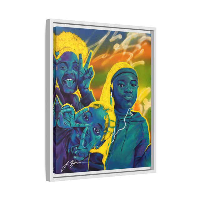 Self Peace and Joy - Framed Canvas Print