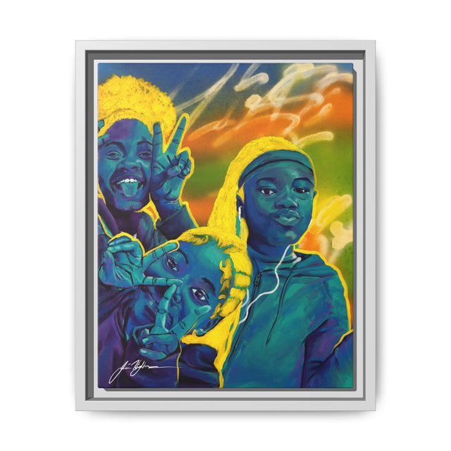 Self Peace and Joy - Framed Canvas Print