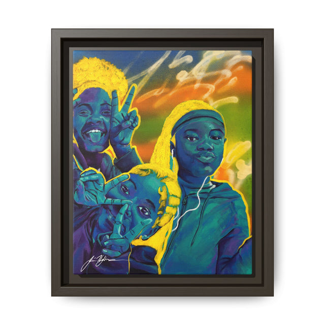 Self Peace and Joy - Framed Canvas Print