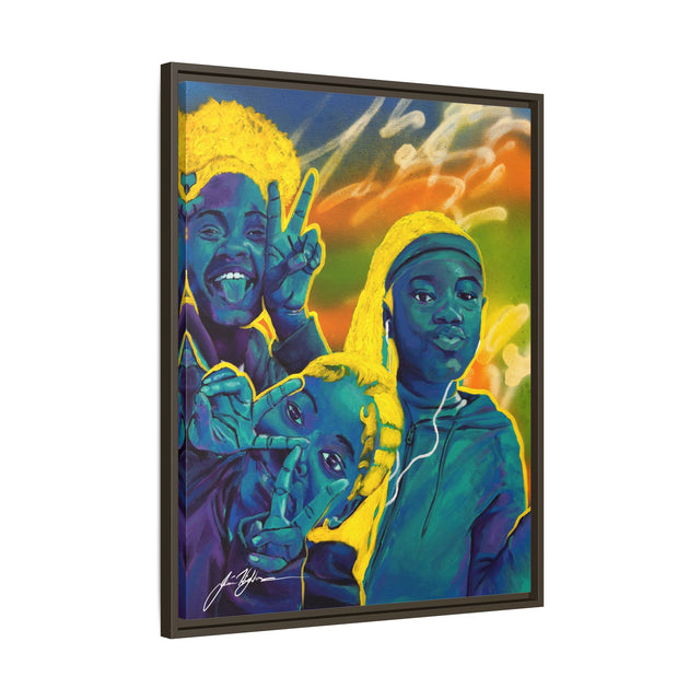 Self Peace and Joy - Framed Canvas Print