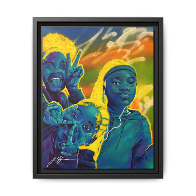 Self Peace and Joy - Framed Canvas Print