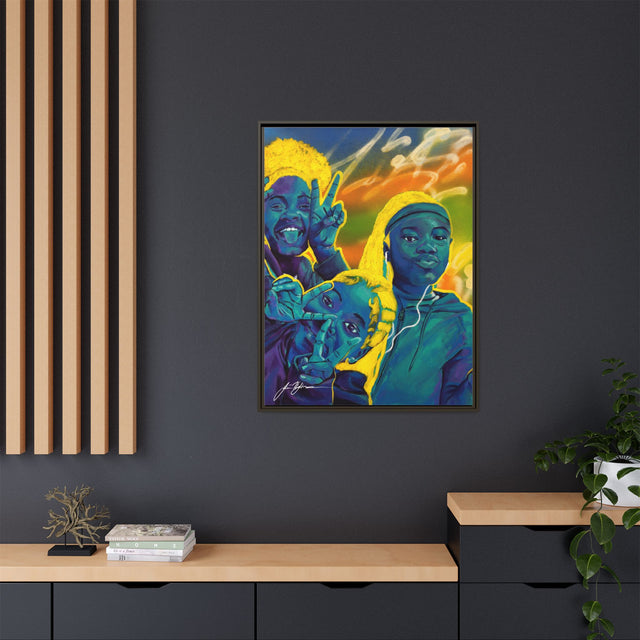 Self Peace and Joy - Framed Canvas Print