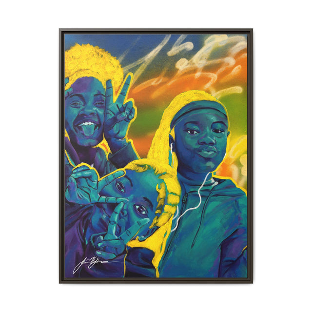 Self Peace and Joy - Framed Canvas Print