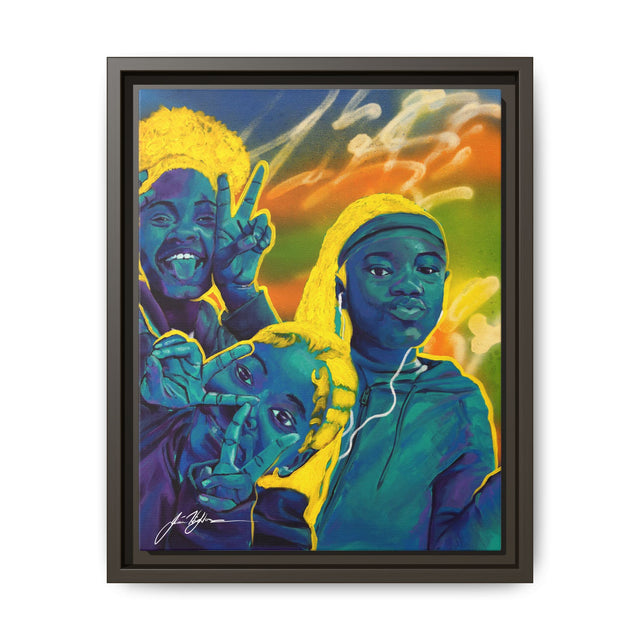 Self Peace and Joy - Framed Canvas Print