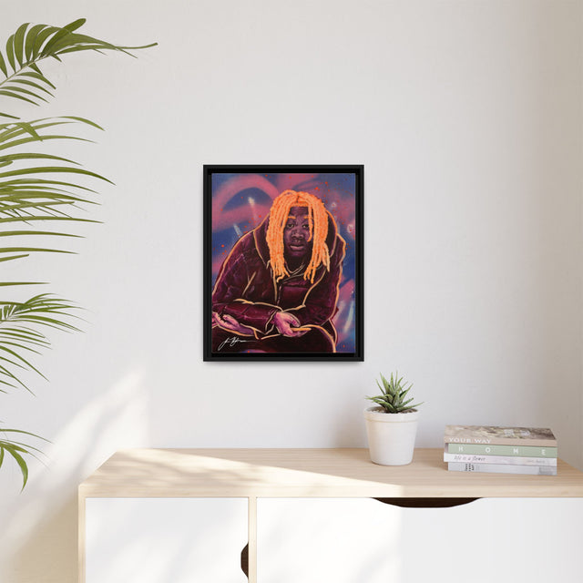 Pay No Mind - Framed Canvas Print