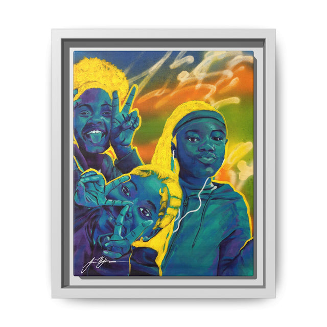 Self Peace and Joy - Framed Canvas Print