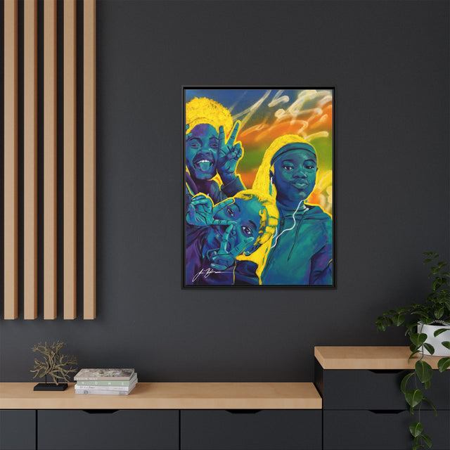 Self Peace and Joy - Framed Canvas Print