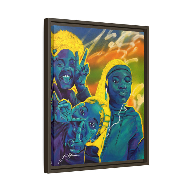 Self Peace and Joy - Framed Canvas Print