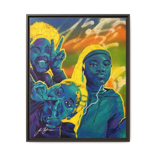 Self Peace and Joy - Framed Canvas Print