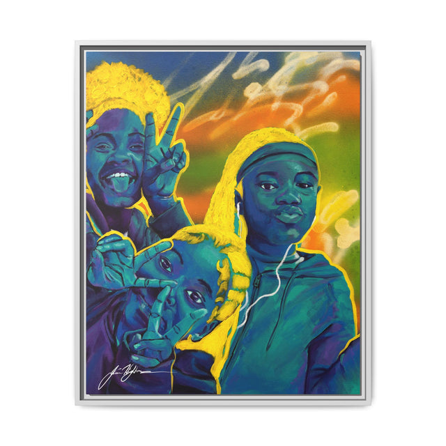 Self Peace and Joy - Framed Canvas Print